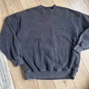 Abercrombie & Fitch Soft Essentials Charcoal Crewneck Sweater